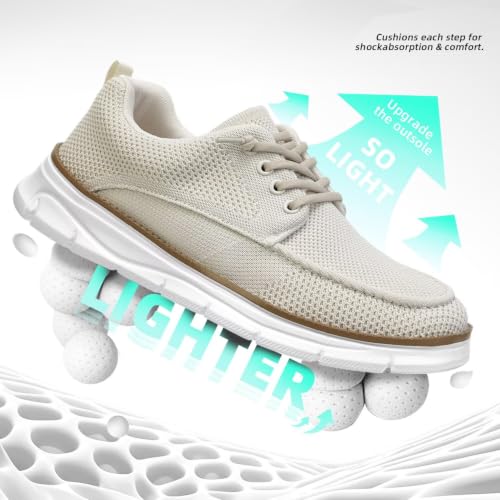 Image of Mens Casual Slip-on Loafers Shoes Non Slip Boat Shoes Sneakers Mesh Business Oxfords Work Driving Lightweight Comfortable Soft Sole Walking