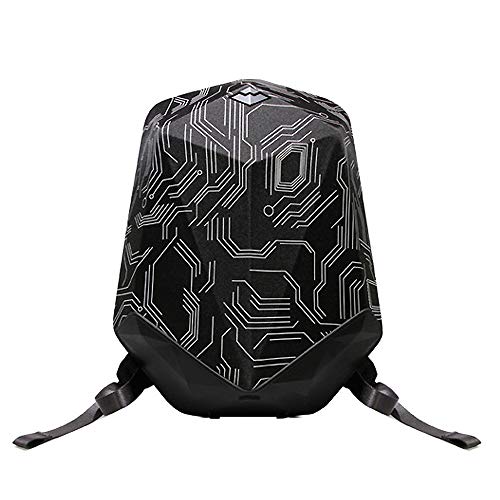 Laptop-Rucksack für 35,6 cm (14 Zoll) Laptop, Hartschale, Fahrrad-Rucksack, Motorrad-Sport, Reiserucksack, Black Line