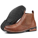 botina masculina estilo texana em couro legitimo bota rodeio country (44, pinhão de elástico)