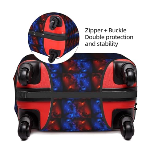 red and blue sky Printed luggage cover, luggage protection cover, wear-resistant luggage cover3