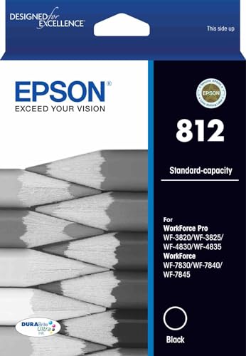Encre Epson 812 noir pour imprimer vos rapports professionnels sur WorkForce WF-7830