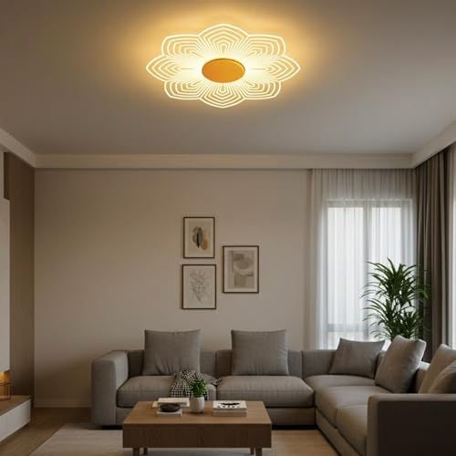 Image of Lamp master 3-in-1 LED Wall & Ceiling Light | Spiral Flower Design | 23cm Acrylic Decorative Lamp | Energy-Efficient | Modern Wall Decor for Bedroom, Living Room & Home