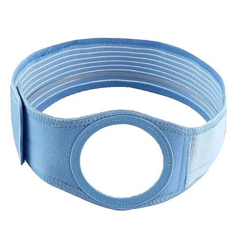 Cinturón de Ostomia Unisex Bolsa de Estoma Azul, Faja Hernia Umbilical de Extensión y 3 Anillos de Estoma Suministros Después de la Cirugía de Colostomía
