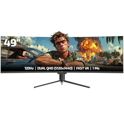 La Mejor Recopilación de pantalla lg 49 pulgadas - los más vendidos. 42 Game Power Monitor de juego ultra ancho curvado de 49 pulgadas, frecuencia de actualización de 1 Ms, 144 Hz, 32:9, DQHD, 5K, R1800, 99% sRGB, HDR400, DisplayPort, HDMI, FreeSync,...