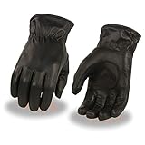 Milwaukee Leather MG7715 Ladies 'Thermal Lined' Black Leather Gloves with Cinch Wrist - X-Small