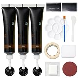 UWJOWP 3 Pezzi Kit Riparazione Pelle,Per Riparare Crepe, Buchi, Sedili Auto,Fori e Scolorimenti su Sedili Auto in Divani,A