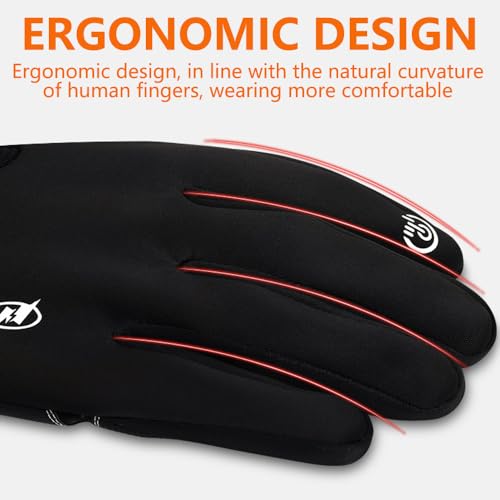 KUWUNG Beheizbare Handschuhe Herren Damen, USB-beheizte Handschuhe Nicht-Slip, wasserdichte Touchscreen-handchuhe-beheizt, Winddicht Fahrradhandchuhe fur kifahren,Wandern,Radfahren,Motorradfahren