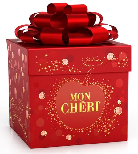Mon Chéri Chocolat liqueur cerise cube de 27 bouchées 284g - Chocolat Bonbon pour adultes - Idée cadeau - Offre Spéciale