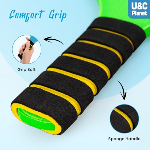 Beach Paddle Ball Set, Badminton Rackets, Family Game for Kids and Adults, Indoor Outdoor Game Backyard Park Camping Yard for Boys Girls Ages 3+, Beach Necessities Must Have - Thumbnail 3