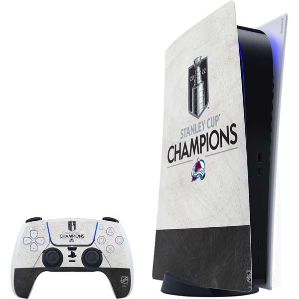 Skinit Decal Gaming Skin Compatible with PS5 Bundle - Officially Licensed NHL 2022 Stanley Cup Champions Avalanche Design