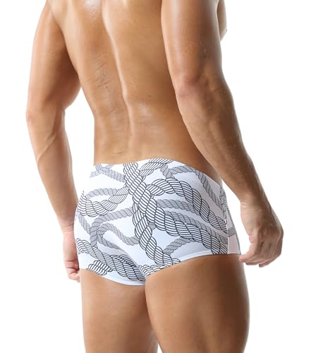 YUZHOU Mens Swim Briefs Camouflage Pattern Sexy Micro Bikini Swimwear Drawstring Swimsuit Men2