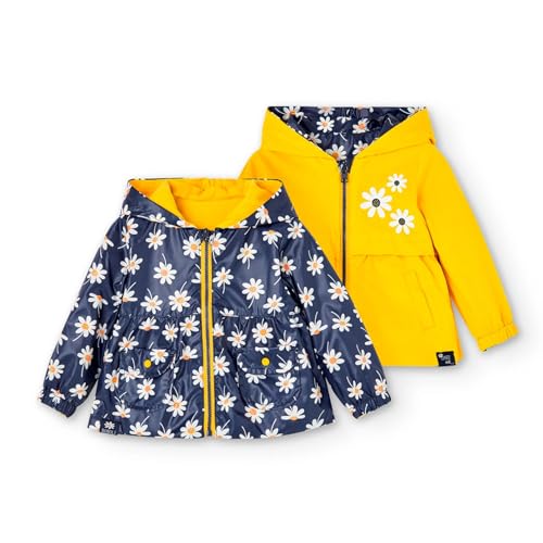 Boboli Reversible Daisy Hooded JACKET in Multi Colour SIZES 2-12 YEARS
