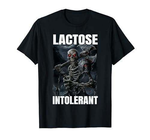 Lactose Intolerant Skeleton Lactose Intolerance Maglietta