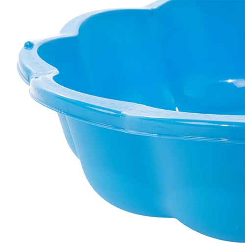 Ondis24 Sandkasten Muschel - Kunststoff Sandmuschel Wassermuschel, Muschel Sandkasten Für Kinder, Strandmuschel Kinder, Sandkasten, Sandkiste, Sonnenblumenstil, 76cm x 76cm x 18cm