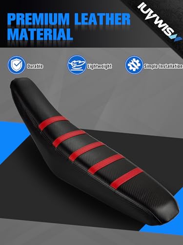 Image of Seat Cover for Talaria XXX X3, Electric Dirt Bike Soft Seat Cover Compatible Fit for Taparia X3 Ribbed Easy Installation Red
