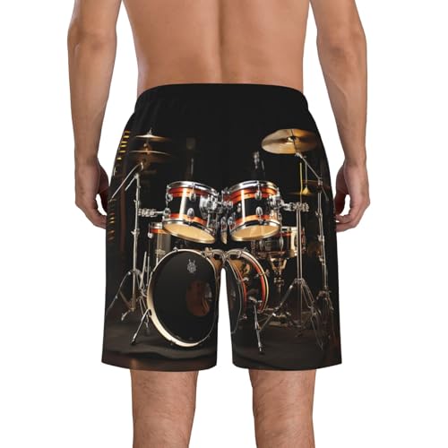 Men's Swim Trunks Quick Dry Board Shorts Mens Bathing Suit Swimsuits Drum Set Beach Shorts with Pockets4