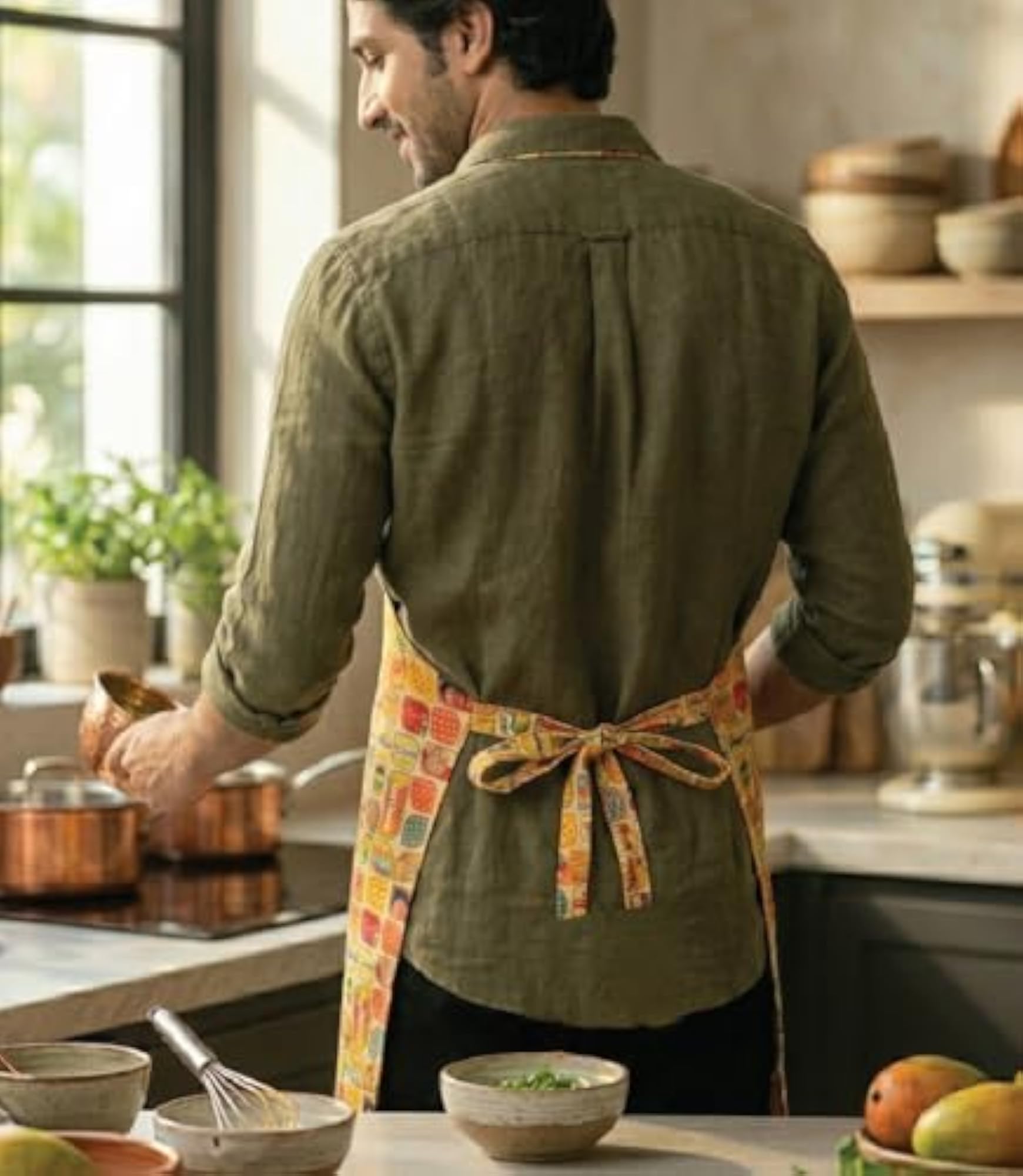Nostalgia Indian Foods Apron, Cultural Kitchen Wear