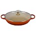 Le Creuset of America Enameled Cast Iron Buffet Casserole with Glass Lid, 3 1/2 quart, Flame
