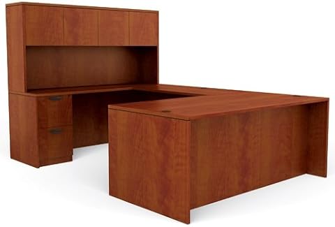 Offices To Go U-Shaped Management Desk with Credenza and Hutch