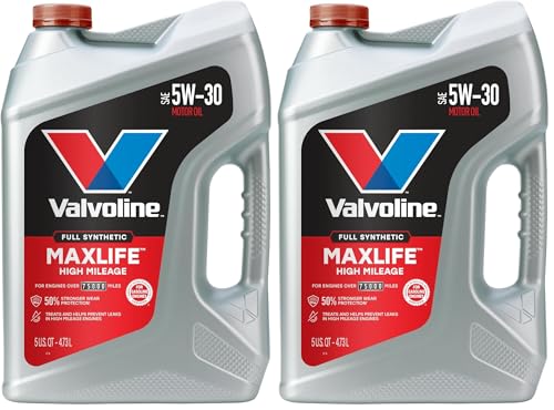 Image of Valvoline MaxLife High Mileage Full Synthetic 5W-30 Motor Oil 5 Quart (Pack of 2)