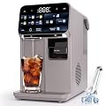 Ice Maker Water Filter Dispenser, 3 in1 Countertop Instant Hot & Cold Water, Ice Water Dispenser with ice Box, 7 Temperature & 5 Dispensing Volume Options Portable No Installation.