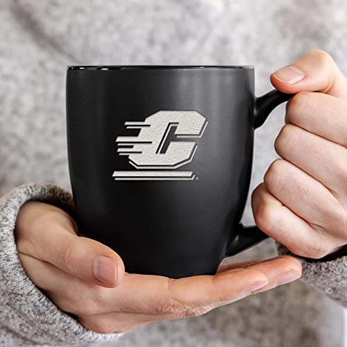 Image of Rico Industries NCAA Primary 15-Oz Personalized Matte Black Bistro Mug - for Hot or Cold Drinks