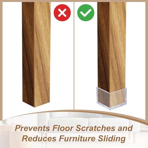 Protectores para patas de silla de PVC contra ruidos y rayones en suelo de madera 5