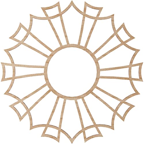 Image of Ekena Millwork 24 inchOD x 8 1 /2 inchID x 1 /4 inchT Augustus Wood Fretwork Pierced Ceiling Medallion, Alder