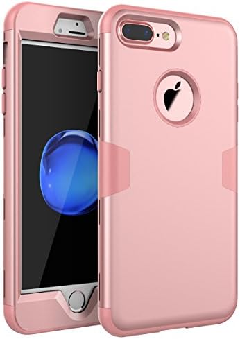 RabeMall Shockproof Case for iPhone 7 Plus,Sturdy and Durable and Slim Fit Case,Rose Gold