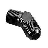 Performance Black Aluminum 45 Degree Elbow -4 AN AN4 Male Flare To 1/8