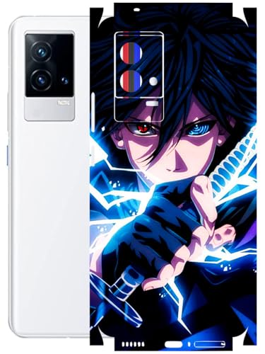 Image of AtOdds - Full Body Back Screen Guard Protector Film - Lamination Wrap Skin Sticker Compatible with IQOO 9 | Scratchproof Matte Finish (Anime 42)