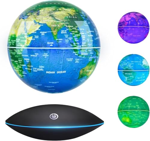 Dracarys Magnétique Lévitation Flottant Globe Tournant avec des lumières LED Carte du Monde - Anti-gravité Globe pour Cadeau éducatif – Accueil Bureau...