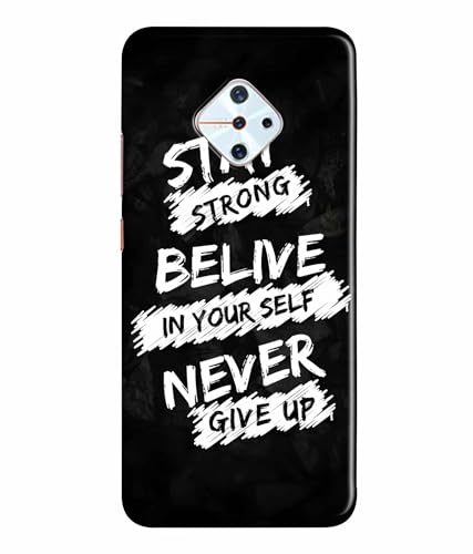 Image of Stay Strong Motivation Quotes Printed Hard Back Case Cover & Compatible for Vivo S1 Pro (Multicolor) - D1810
