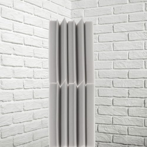 6pcs paneles trapeadores de graves retardantes de llama grises para aislamiento acústico, 12x12x24cm, para Ktv, estudio, teatro y sala de grabación miniatura 5