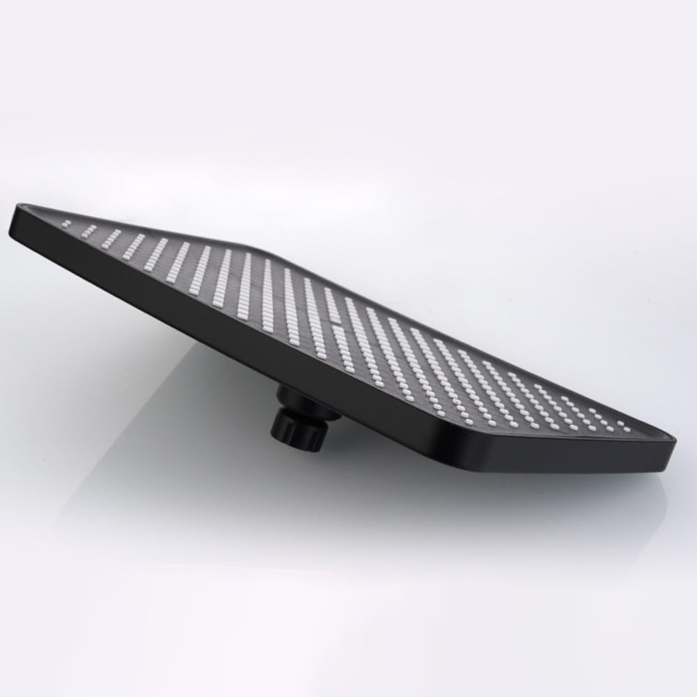Große 300mm Deckenmontage Regenbrause Hochdruck Duschkopf mit Supercharge Jet ABS Kunststoff Schwarz