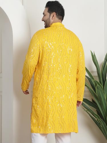 Image of SOJANYA(Since 1958 Cotton Regular Fit Plus Size Ethnic Long Kurta for Navratri & Indian Festivals