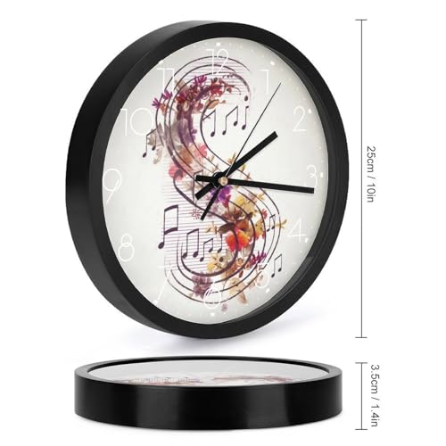 Horloge note de musique décorative au design moderne et épuré - 3