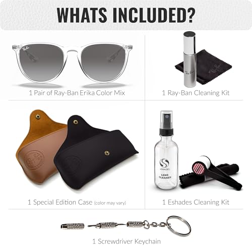 Image of Ray-Ban RB4171 ERIKA COLOR MIX Phantos Shaped Sunglasses for Women with Official RAYBAN Eyewear Kit