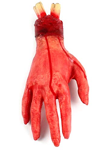 Mano falsa - suave - realista - corte - sangriento - disfraz - carnaval - halloween - sangriento - cosplay - accesorios - truco - idea original de regalo de cumpleaños de Navidad Cover