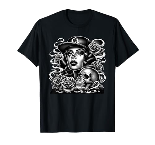 Photo de Culture de rue mexicaine Lowrider Belles femmes latines T-Shirt