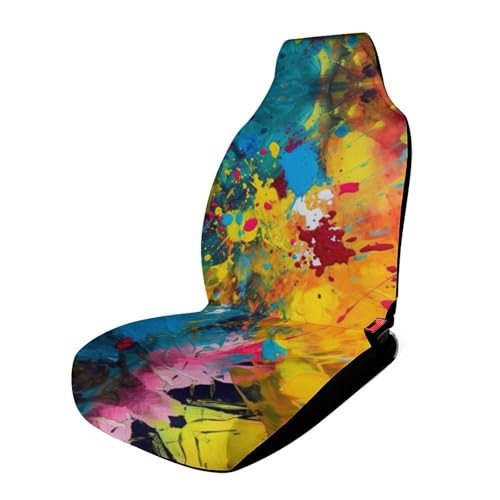 Housses intérieures pour voiture avec finition élastique et motif abstrait