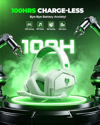 Image of NUBWO Wireless Gaming Headset for Xbox Series X /S & Xbox One, 100Hr Battery Life, 3-in-1 Ultra-Low Latency 2.4GHz Dongle /Bluetooth 5.3 /3.5mm Wired Gaming Headphones for PS5, PC