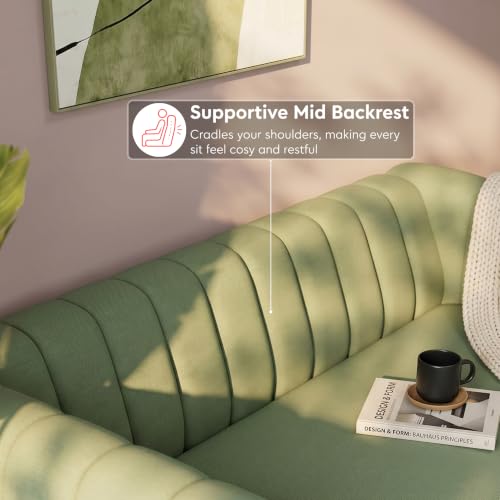 Image of Interio by Godrej Paramount L-Shape 3 Seater Left Hand Side Fabric Sofa, 1-Year Warranty, Solid Wood, Green