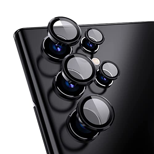 Image of BLATE Ring Camera Lens Protector for SAMSUNG GALAXY S22 ULTRA Camera Lens Protector, Camera Guard, Camera Glass Metal Protector, HD (BLT-Q5) (BLACK)
