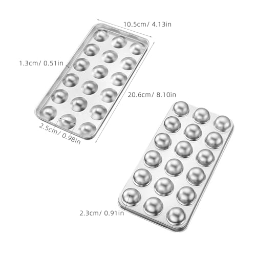 Molde para hielo redondo de acero inoxidable miniatura 2