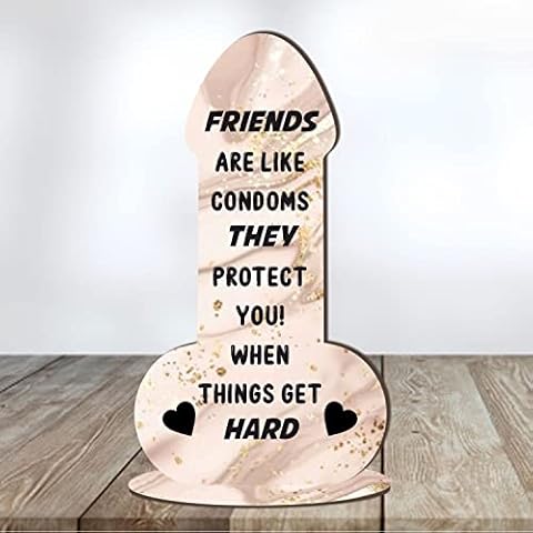Pixie's Gifts Funny Rude Friendship Plaque Novelty Birthday Best Friend Joke Gift Her Marble Cover