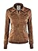 MBJ WJC664 Womens Faux Leather Jacket with Hoodie XXL CAMEL