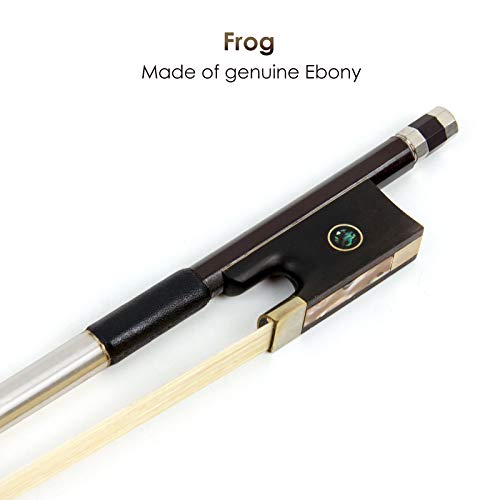 Image of Kmise Carbon Fiber Violin Bows: Lightweight Violin Bow 1 /2, Anti-Deformation Fiddle Bow, Ultra-Stretchy Horse Hair, Gift for Professional, Beginner, Adults, Kids Violins Practice (Coffee)