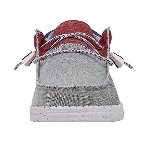 Image of HEYDUDE Men's Wally Sox Tri Fans Multiple Colors & Sizes | Men?s Shoes | Men's Lace Up Loafers | Comfortable & Light-Weight