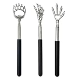 [MRSXXNTY] 3個セット 孫の手は ステンレス、移働、伸縮式、携帯用、ゴム取っ手、かゆいところに届く、かゆみ止め、長さ調節、背中マッサージ器道具です